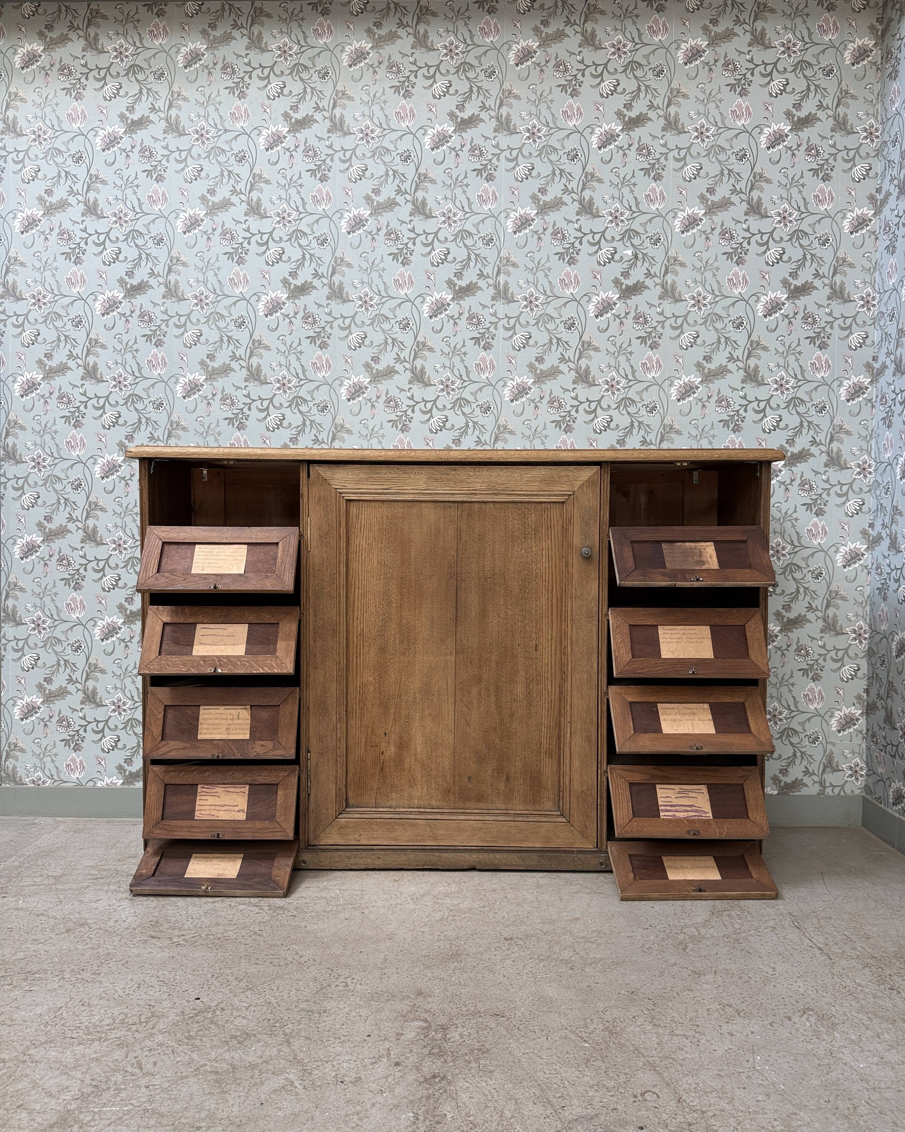 Renovated oak notary's office furniture.