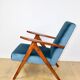 Fauteuil B-310 VAR en velours bleu mer - 2 pièces disponibles