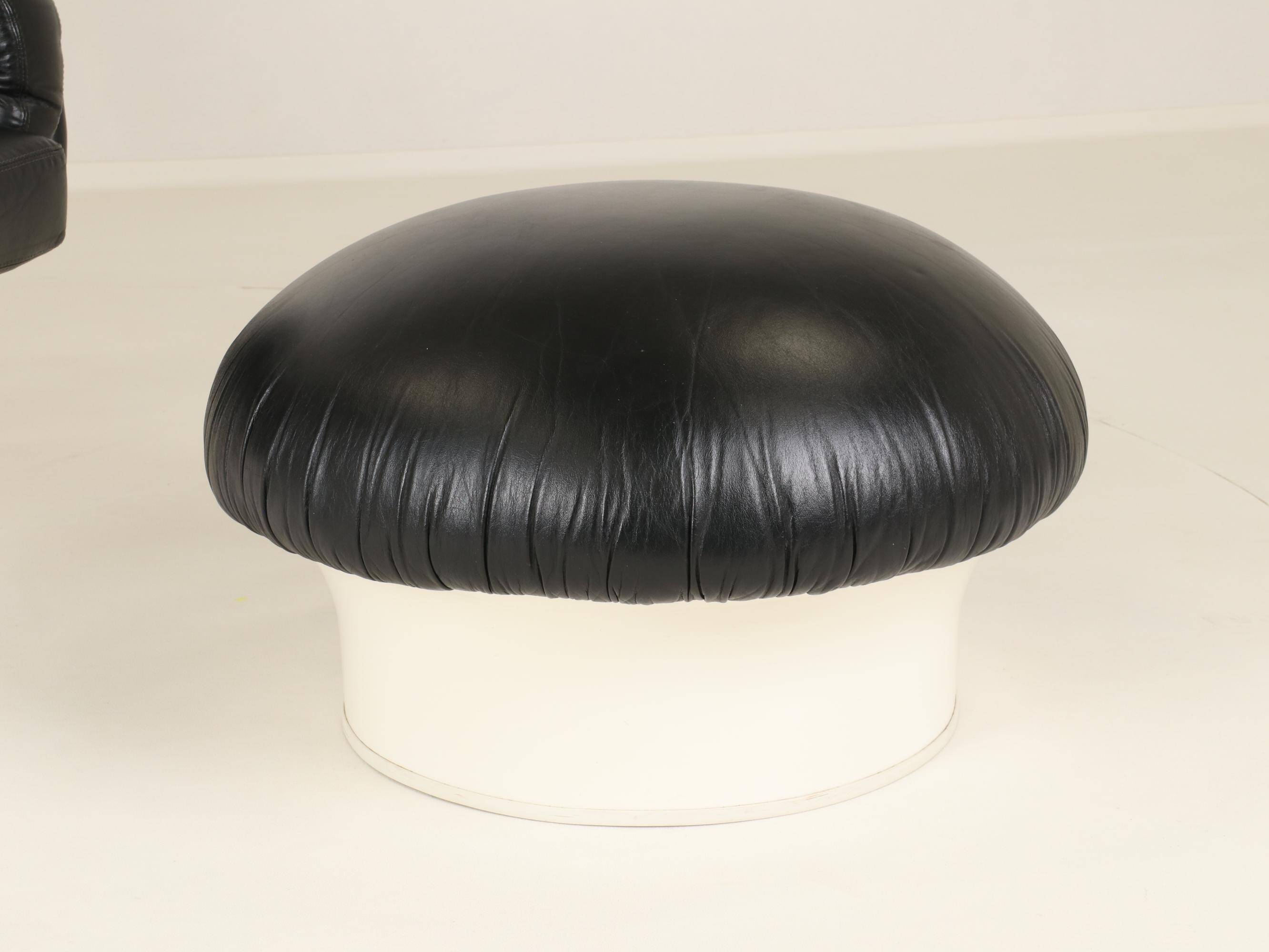 Elda Chair and Ottoman by Joe Colombo for Comfort, Italy, 1970s