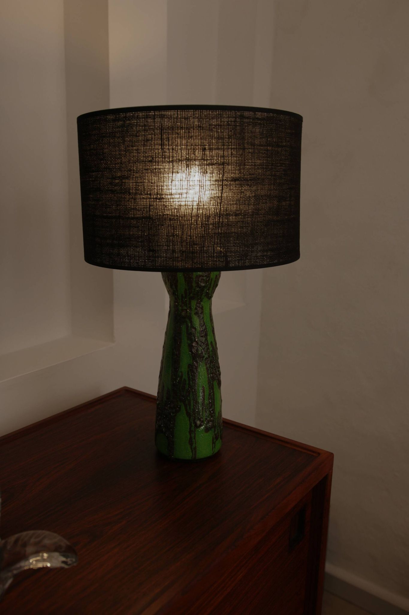 Lampe céramique vintage Scheurich, Modèle 520 W.Germany, Mid-Century
