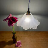 Vintage frosted glass lampshade pendant light