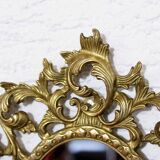 Miroir bougeoir en laiton