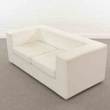 Throw Away Sofa by Willie Landels for Zanotta 1965 in white vinyl