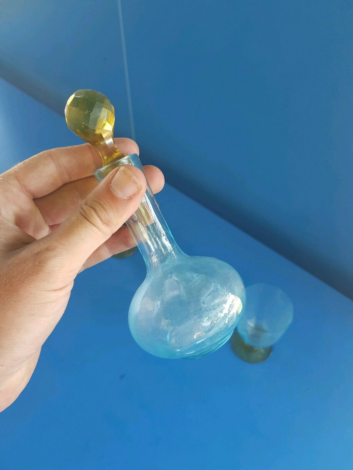 Blue crystal milk service set