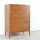 Commode / Tallboy vintage du milieu du siècle « Heal » en noyer. Style moderne/danois.
