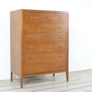 Vintage Midcentury 'Heal's' Chest Of Drawers / Tallboy In Walnut. Modern / Danish Style.