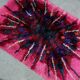 Abstract Scandinavian  Hand-Knotted High Pile Rya Rug Carpet, Sweden, 1960s
