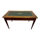 Bureau Louis XVI tapis cuir vert avec tablettes