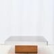 Brown coffee table and brushed aluminium, Italy, 1970s
