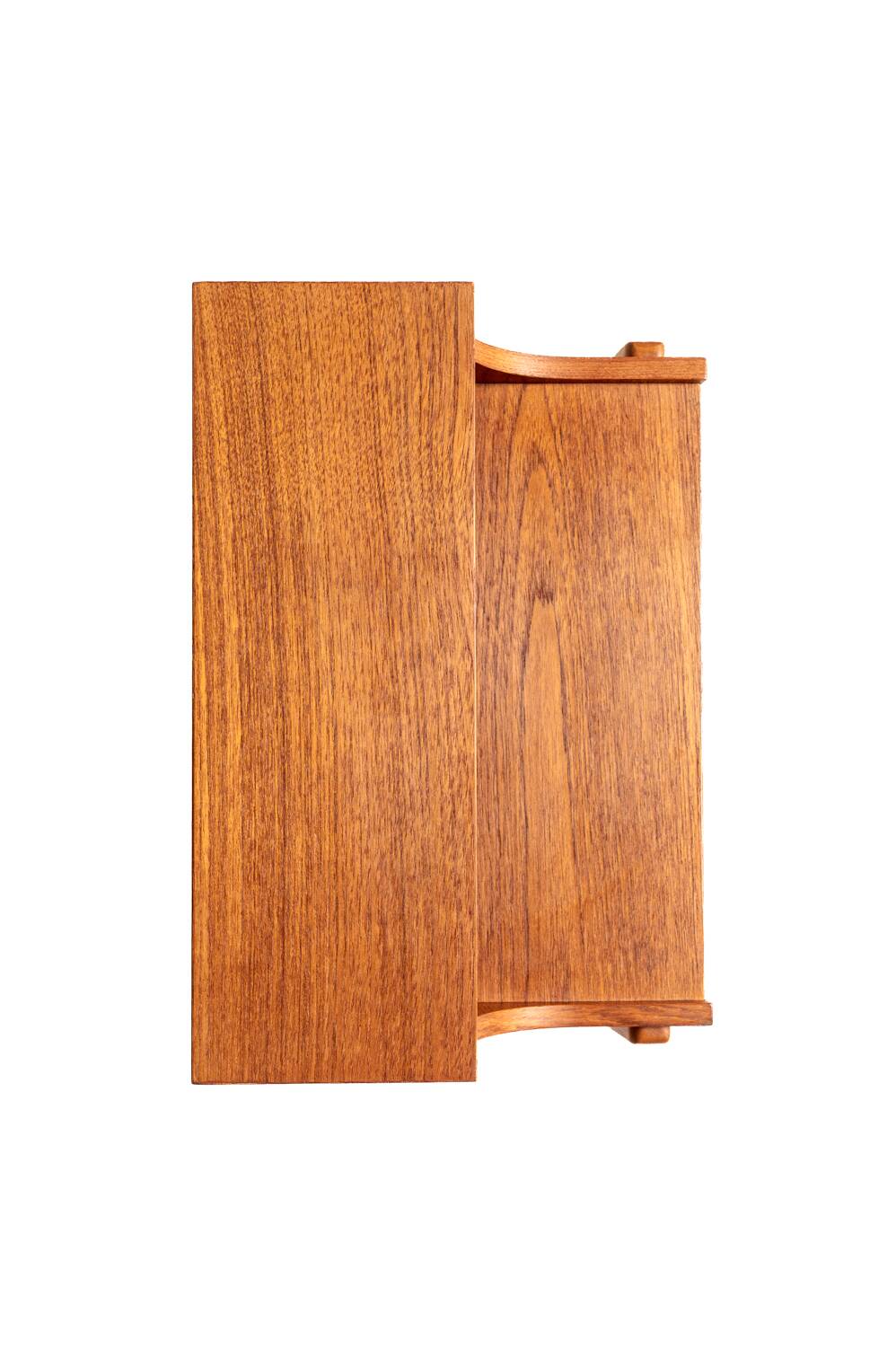 Swedish Teak and Beech Bedside Table by AB Carlström & Co Möbelfabrik, 1960
