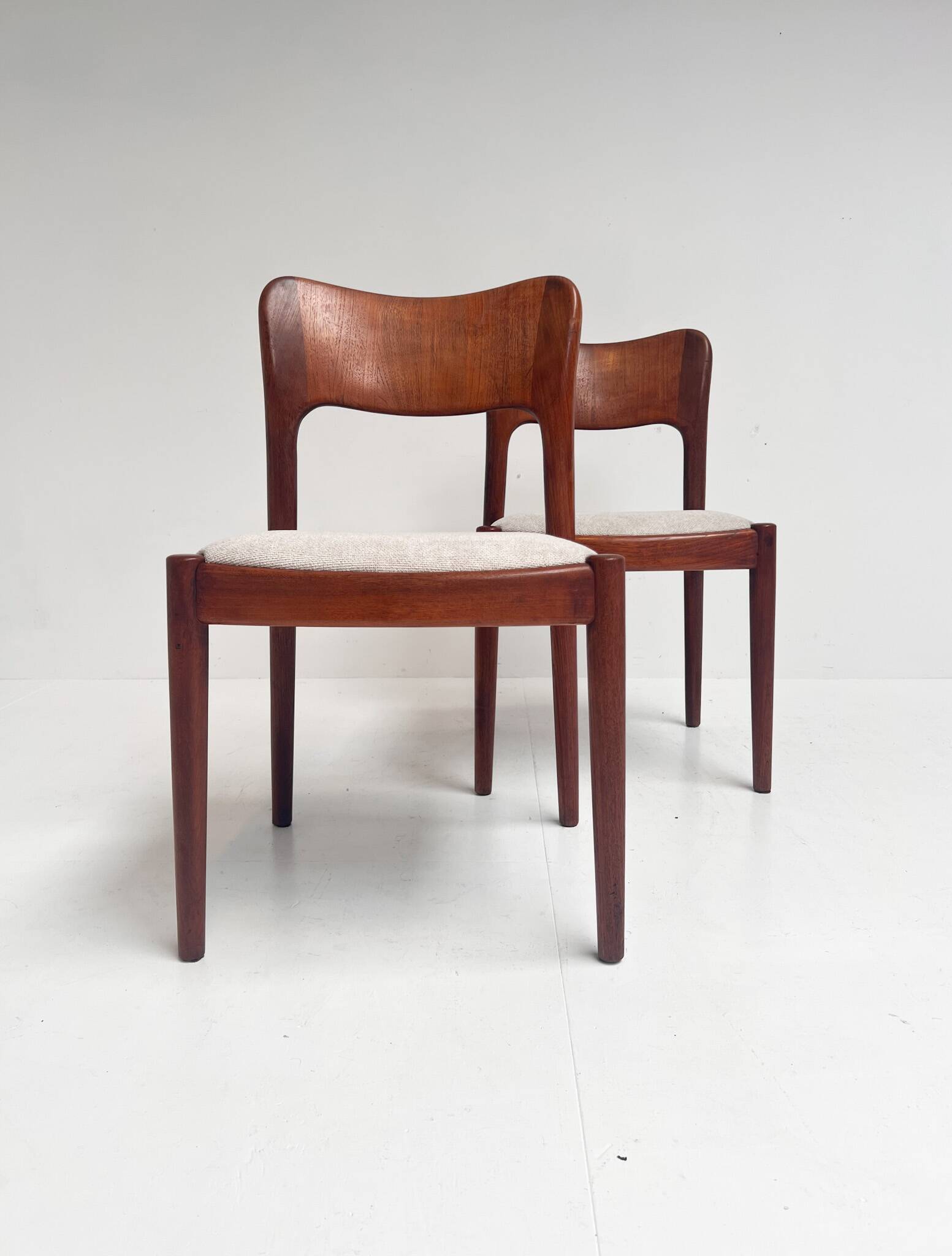 Set reupholstered Ole chairs by Niels Koefoed (2), 1960s