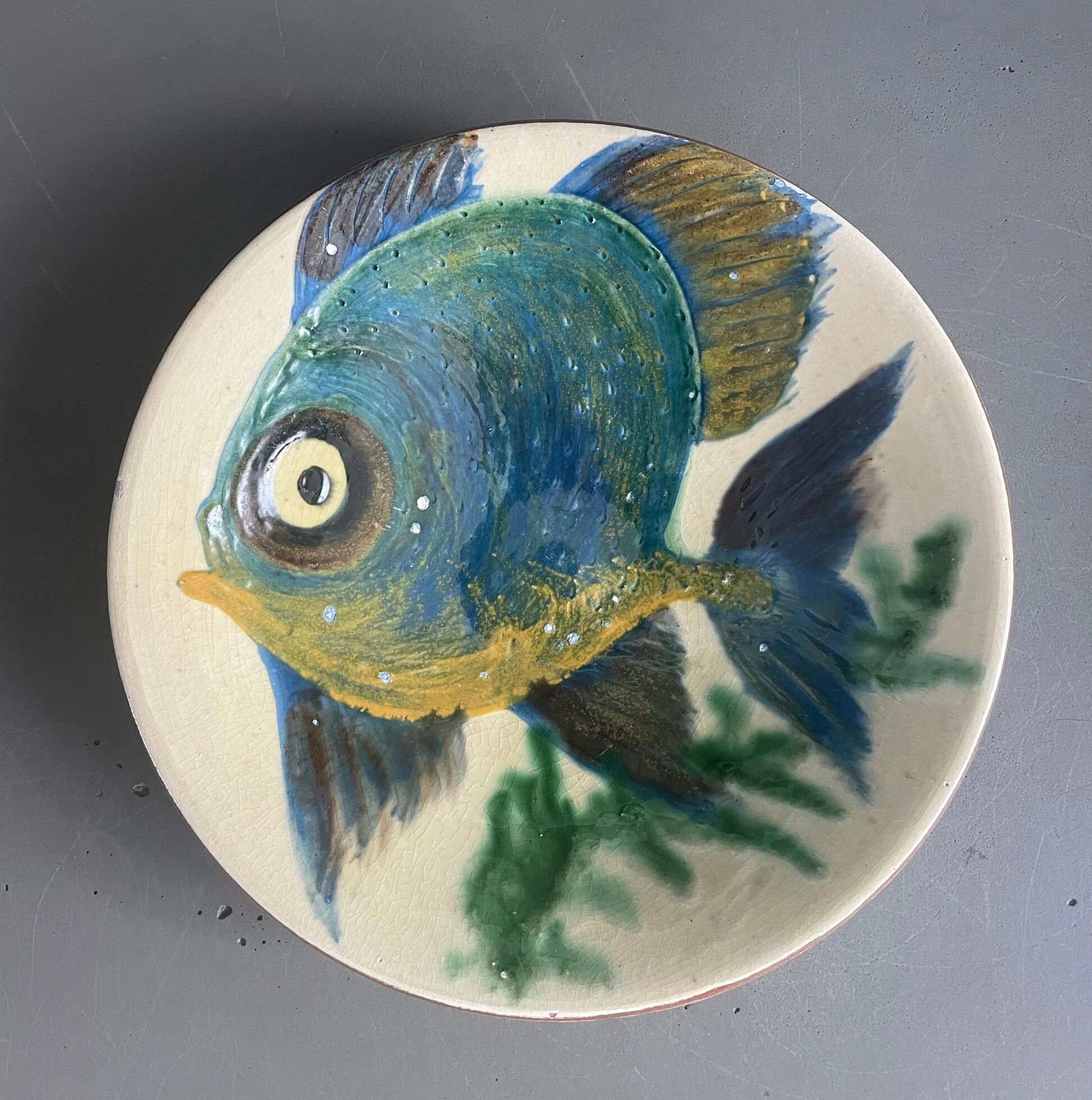 Série de 6 assiettes Puigdemont motifs poissons