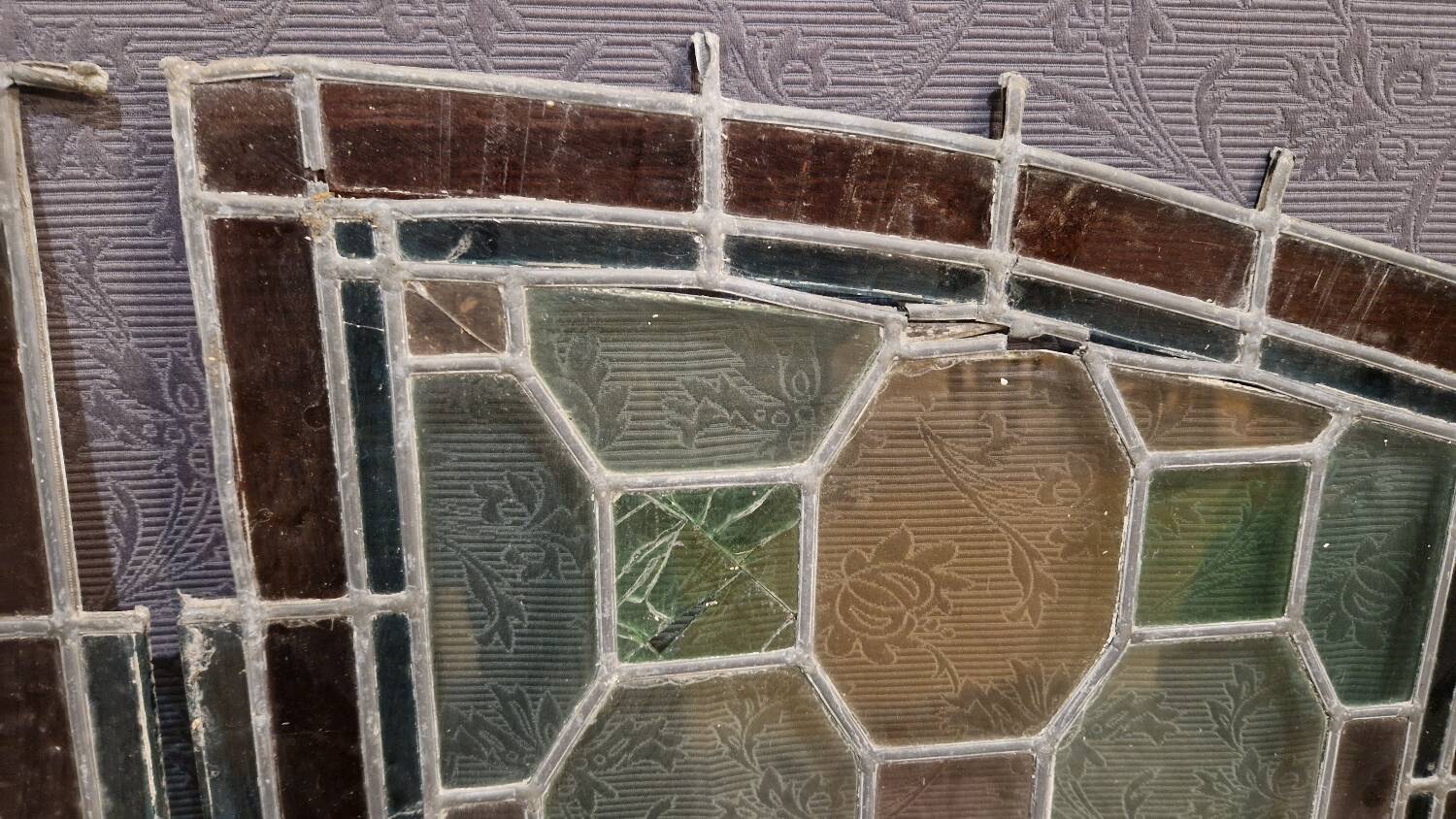 Pair of stained glass windows