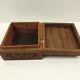 Rectangular wooden box deco in relief 15 cm x 13 cm