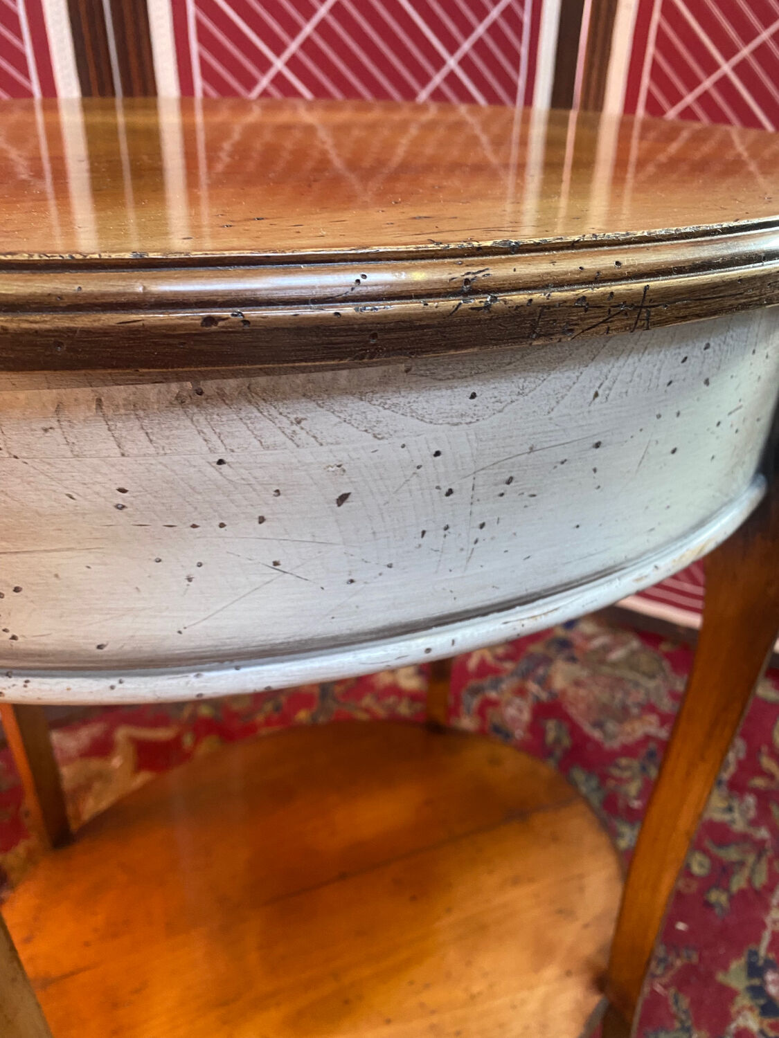 Louis XV style pedestal console, Shabby Chic