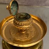 Inkwell nineteenth in gilded bronze Louis XIII style