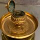 Encrier XIXe en bronze doré de style Louis XIII