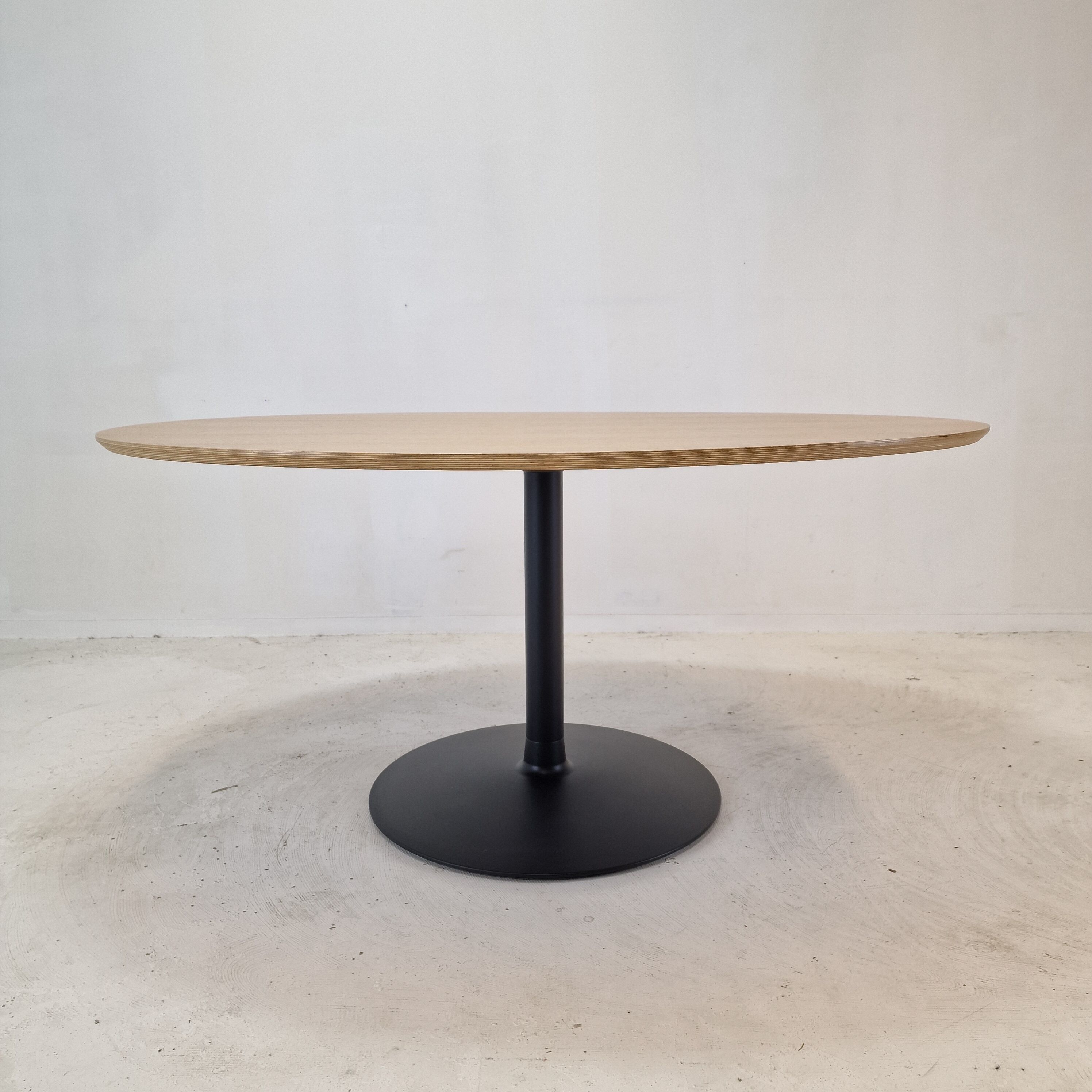 Oval Oak Dining Table by Pierre Paulin for Artifort