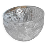 Cut glass bowls with foliage patterns