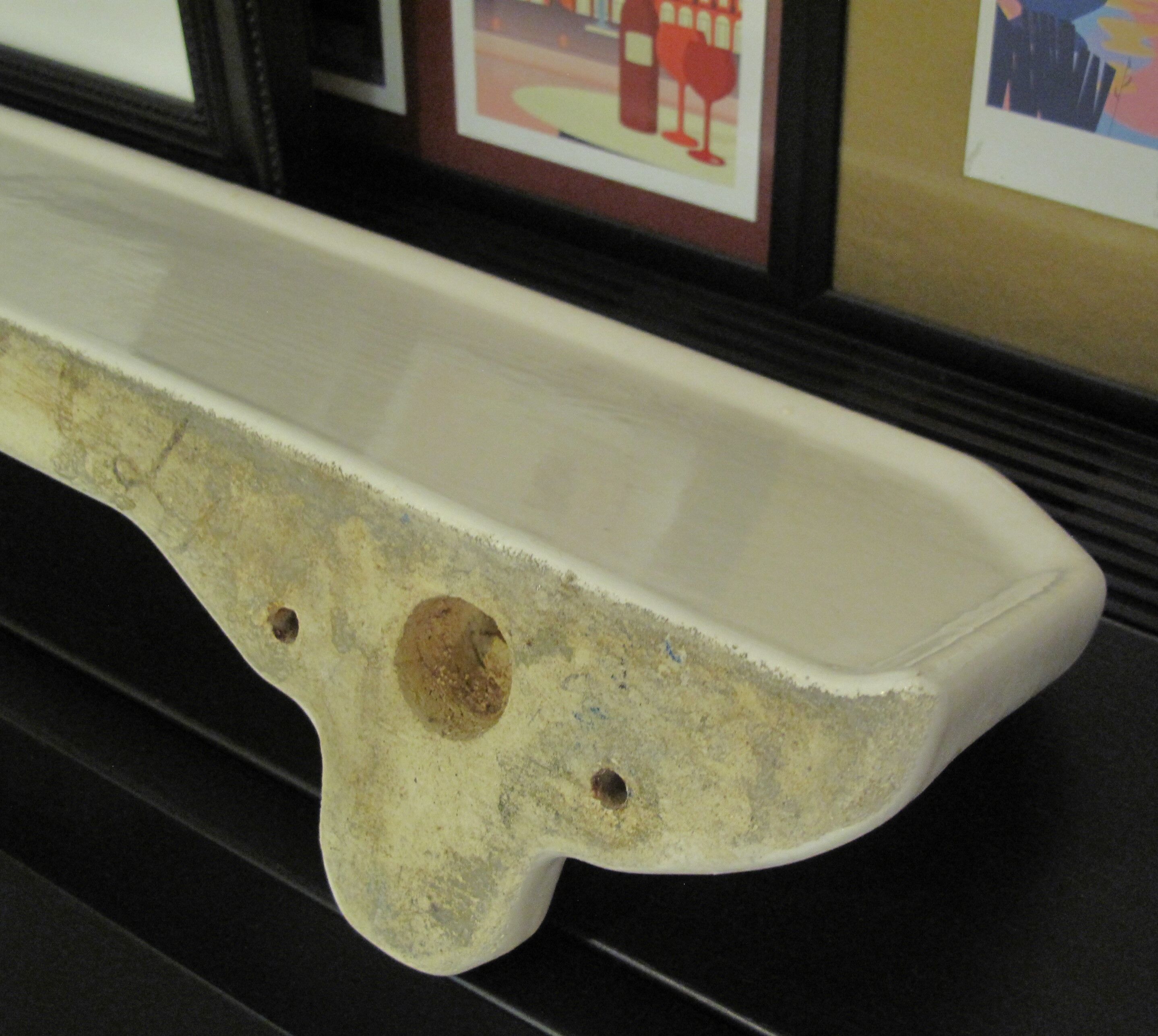 Art deco porcelain shelf 30s bathroom