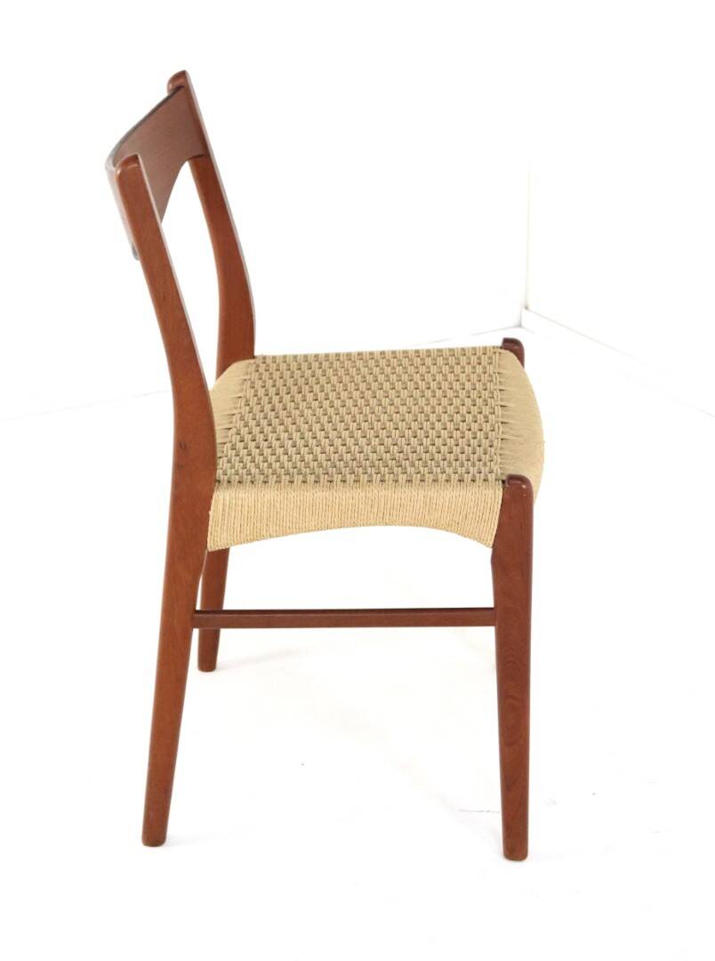 Set of 4 Arne Wahl Iversen for Glyngore papercord chairs 'Naerem'