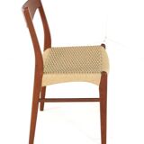 Set of 4 Arne Wahl Iversen for Glyngore papercord chairs 'Naerem'