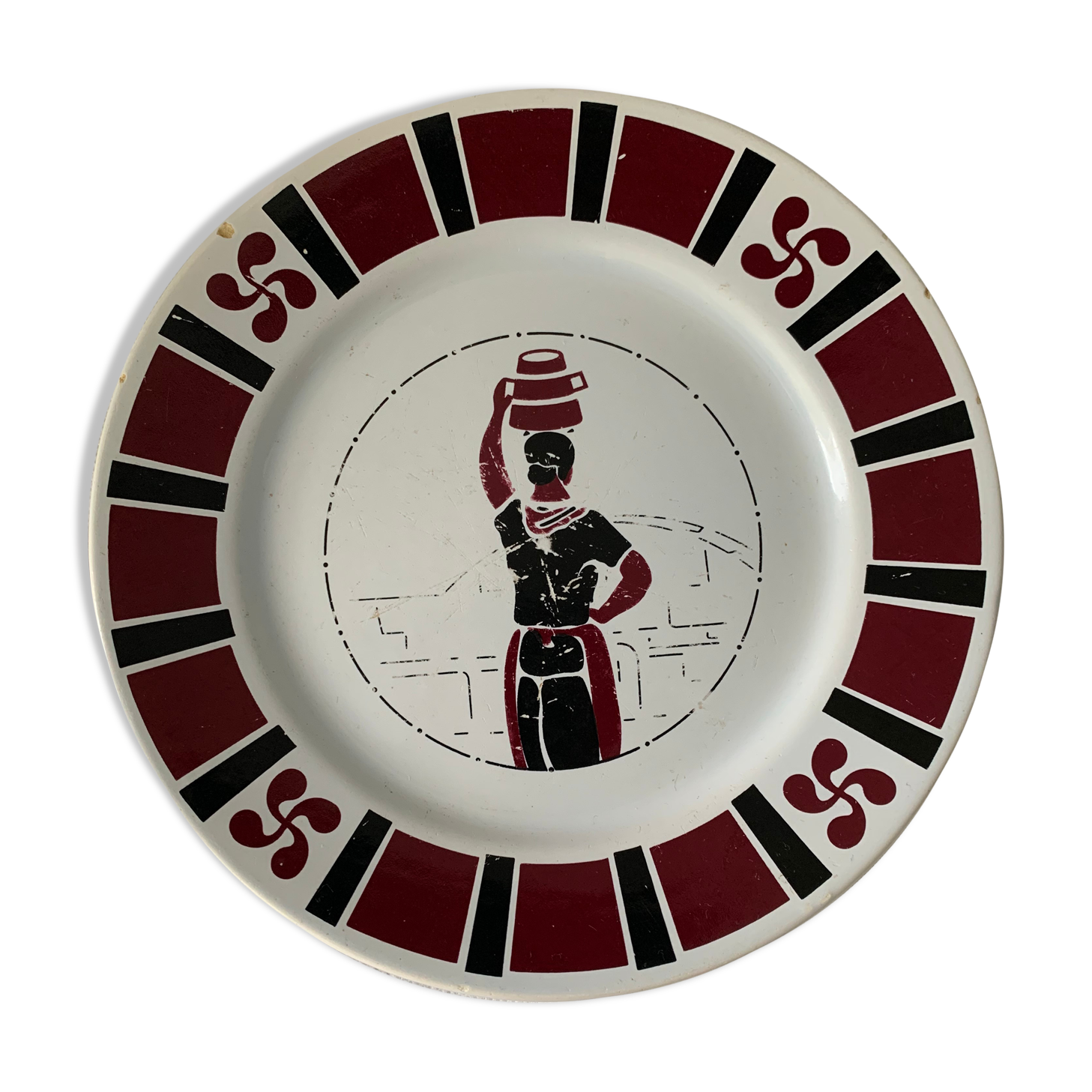 Basque women's plate Sieulanne Bayonne