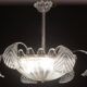 Charming Art Decò, Barovier & Toso Chandelier, Murano Glass, 1950s