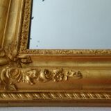 Golden romantic mirror with gold leaf