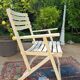 Salon de jardin bois blanc vintage