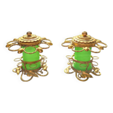 Porte cigares en opaline verte (uranium/ouraline) Napoléon III
