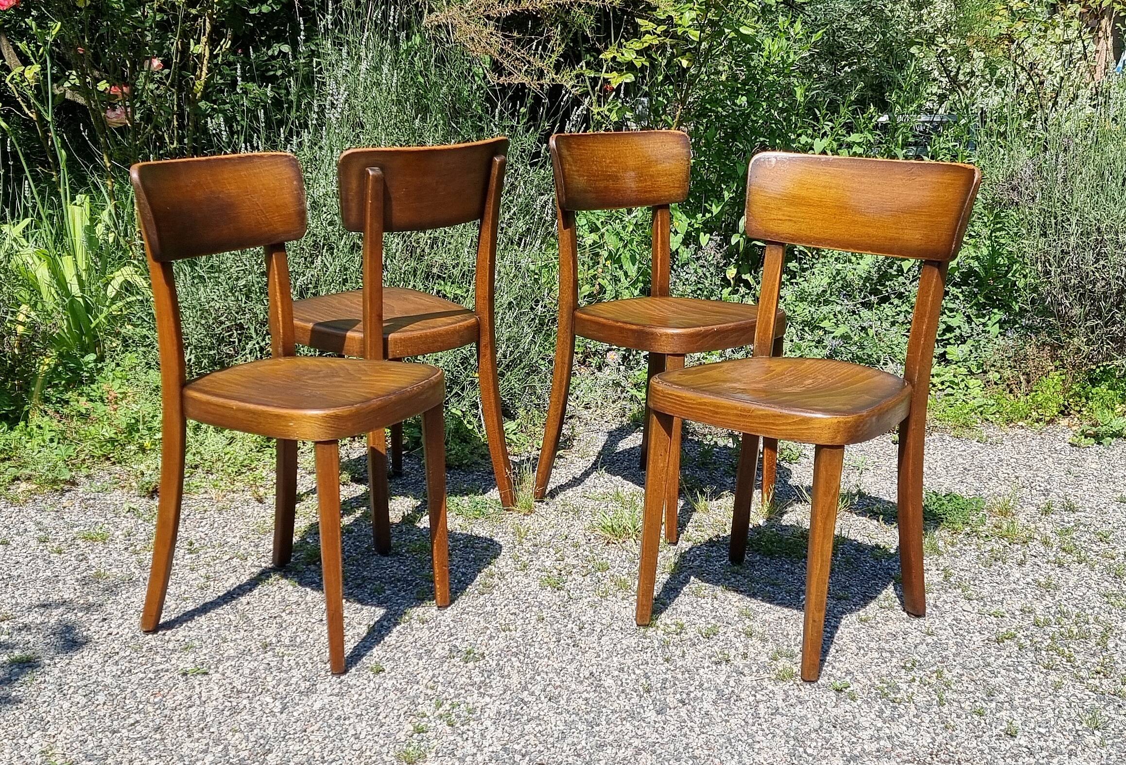4 Horgen-Glaris bistro chairs from the 1950s