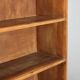 Open walnut library with balustrade - Italy 20th century
