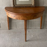 Antique table in folding round walnut