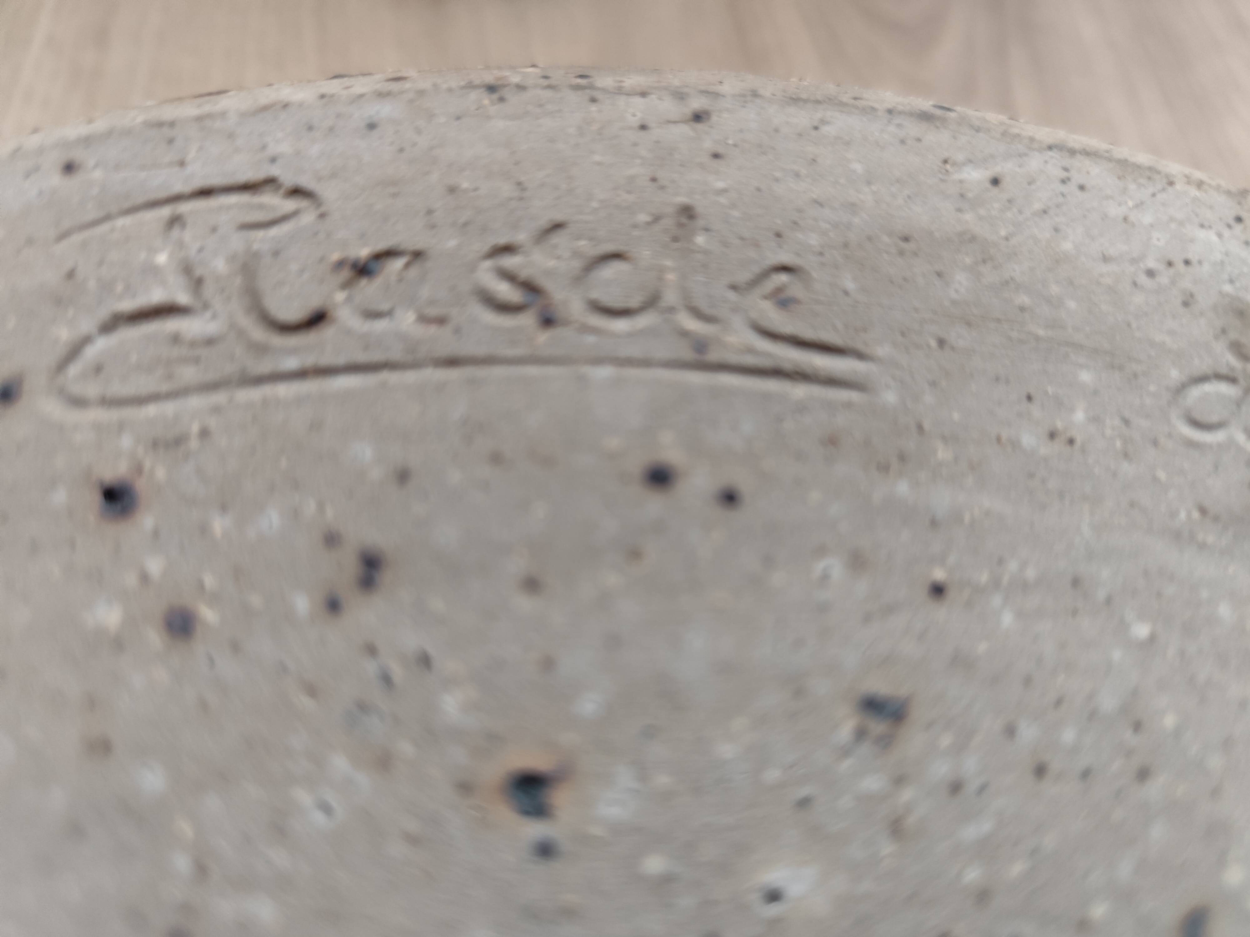 Antique stamped stoneware artisan service