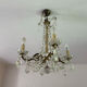 Vintage Louis XV style chandelier with pendants - 4 light arms