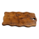 Rectangular solid teak board with wavy edges, perforated 37x17.