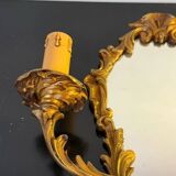 Applique murale miroir en bronze doré - style Louis XV Rococo