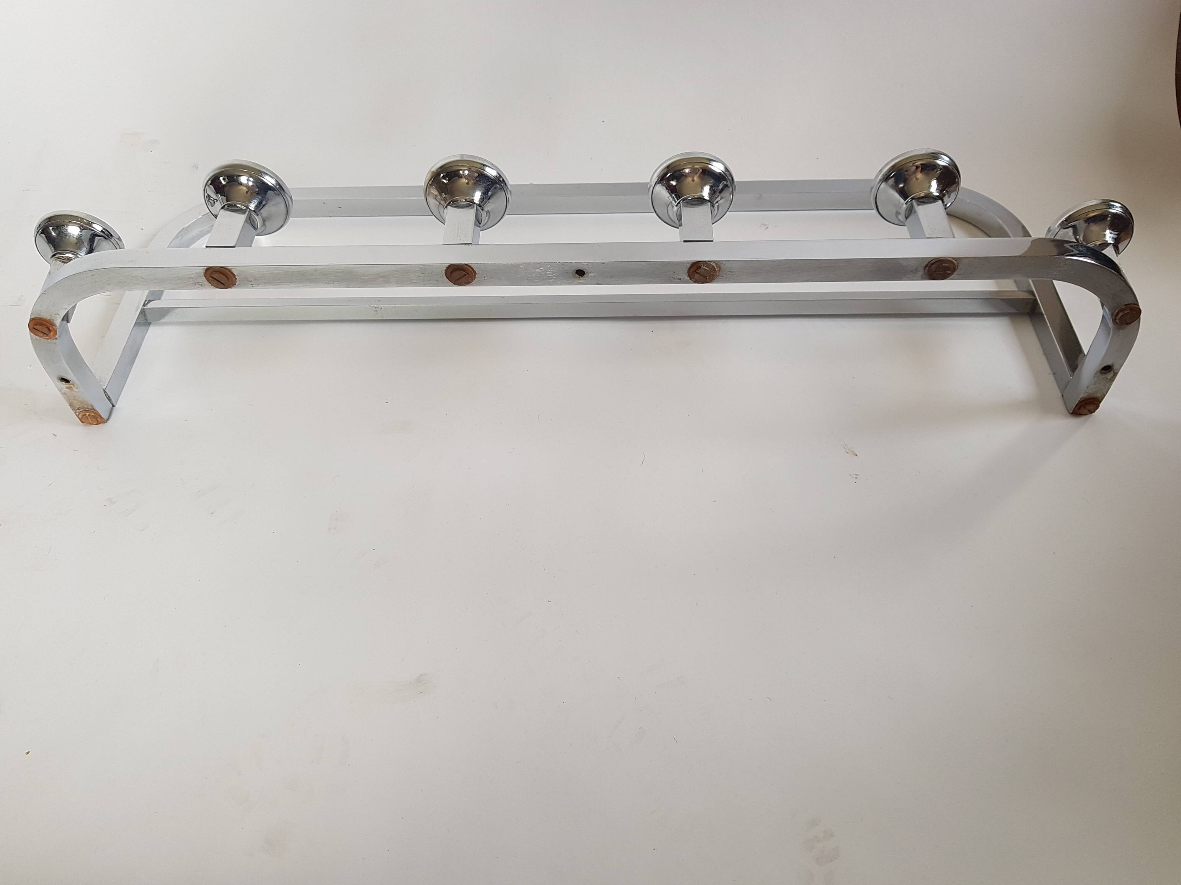 Chrome coat rack