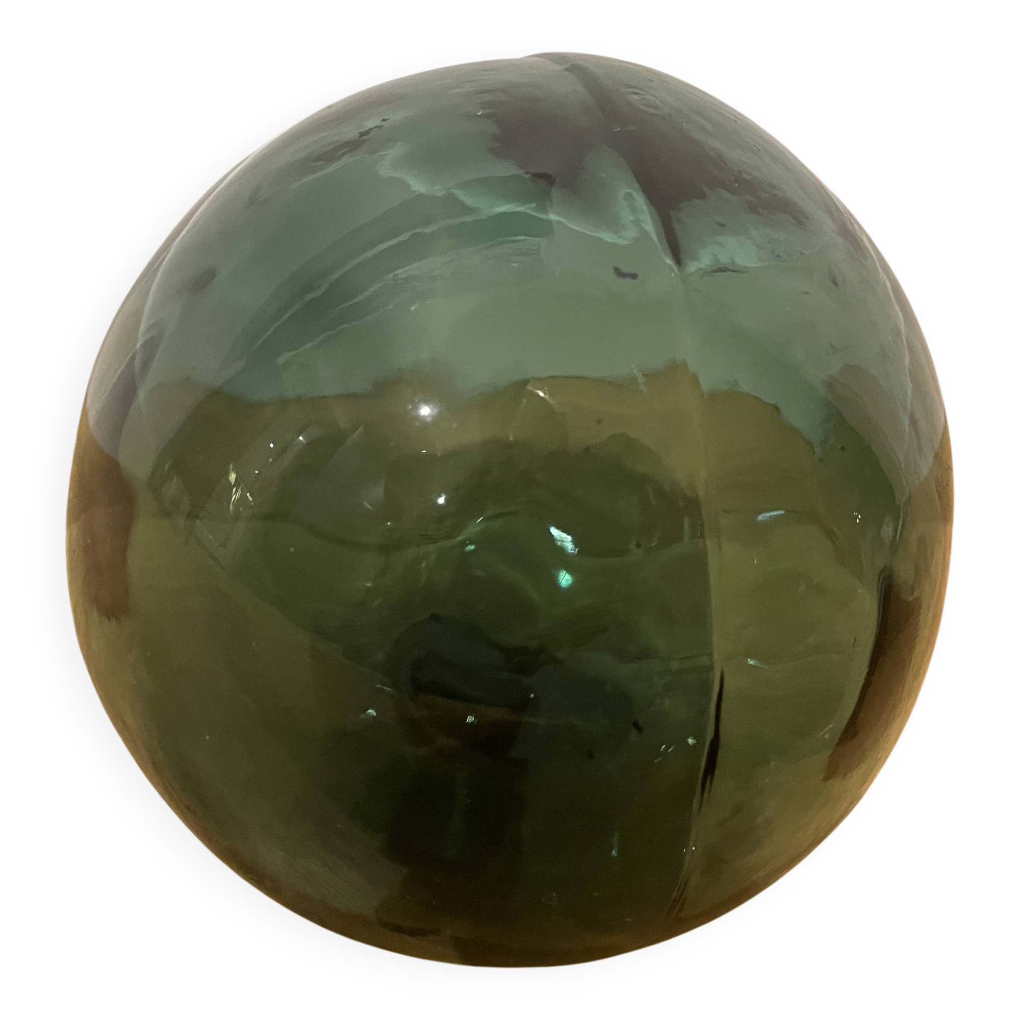 Floating fishing ball in glass