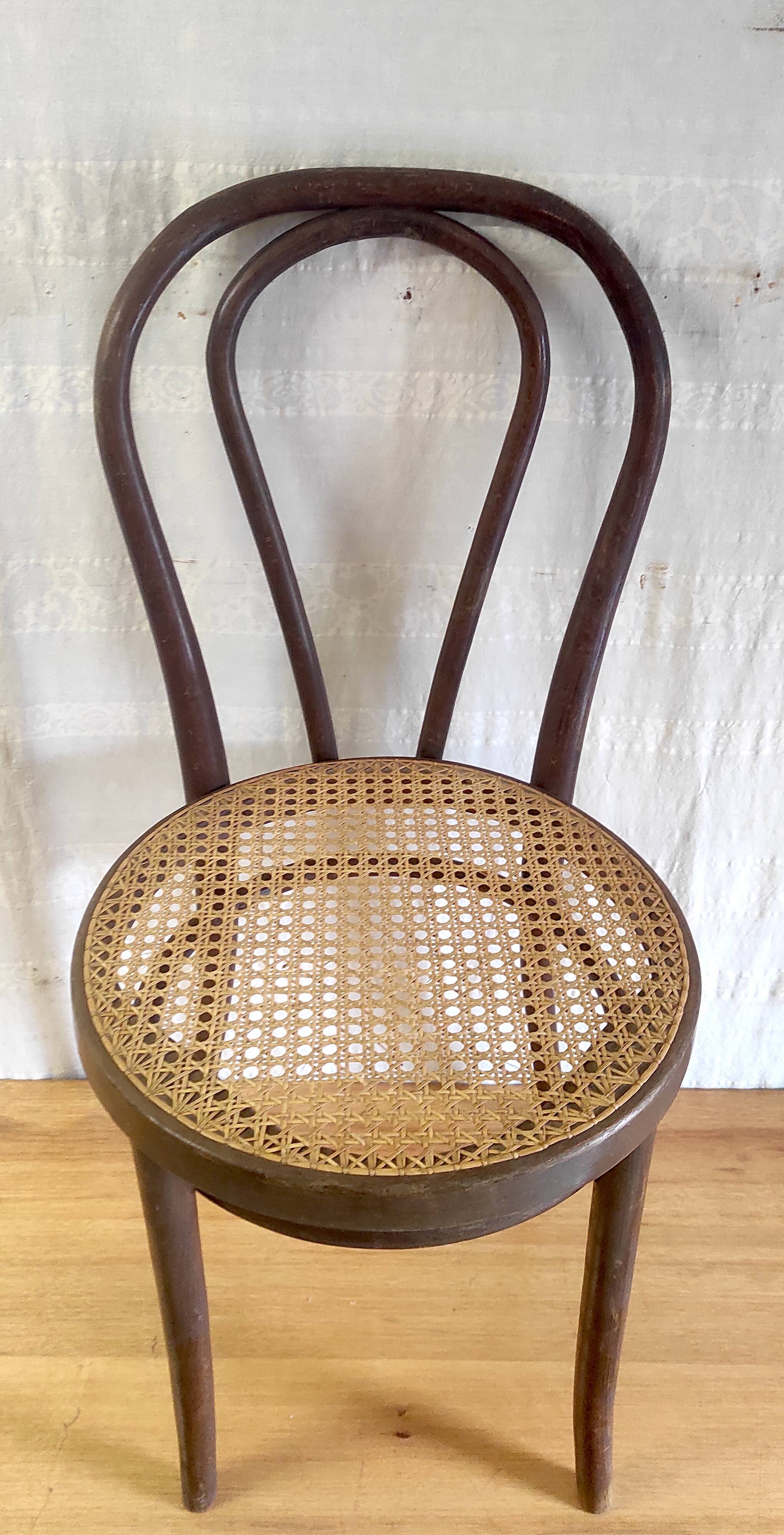 Bentwood and traditional cane chair - mid-20th century