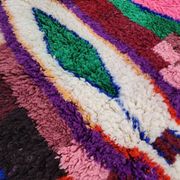 Grand tapis berbère marocain multicolore 350x200 cm – motifs géométriques