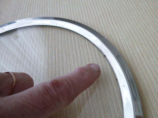 Glass and silver metal underside