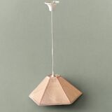 Vintage cane pendant light - pink rope