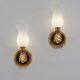 Vintage brass wall lamps