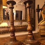 Antique bronze candlesticks