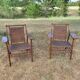 2 vintage rattan armchairs