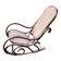 Rocking-chair en bois courbé et cannage