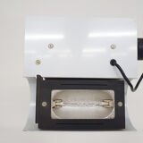 White metal design floor lamp, Italy 1980