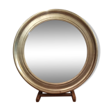 Silver round mirror 64cm